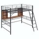 preview thumbnail 9 of 44, Loft Bed with Desk and Shelf