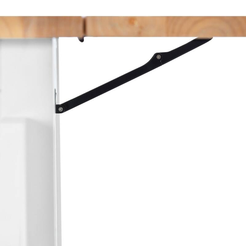 Kitchen Island Cart with Wheels Drop-Leaf Countertop