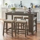 preview thumbnail 6 of 10, Lifestorey Tobias Storage Counter Height Storage Table