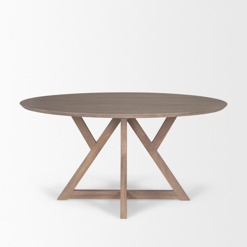 Jennings 60" Light Brown Wood Dining Table - 60.0L x 60.0W x 29.5H