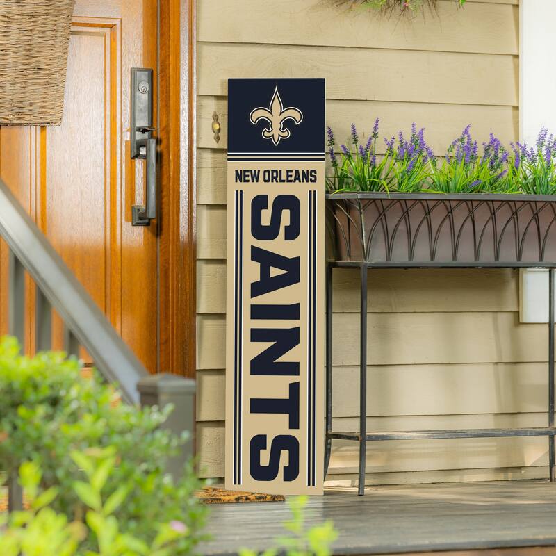 47" Double Sided Seasonal Porch Leaner, New Orleans Saints - 47" x 11.25"