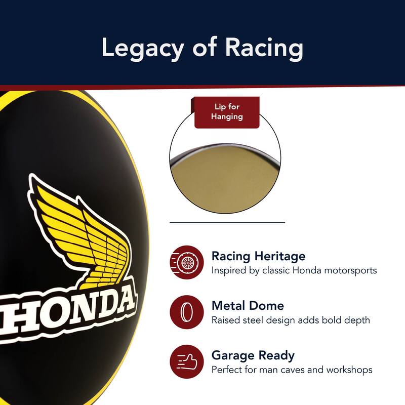 Dome Shaped Metal Wall Art Sign - 15" x 15" Retro Vintage Wall Décor for Bar, Man Cave, Garage, Game Room & Home - 15" x 15"