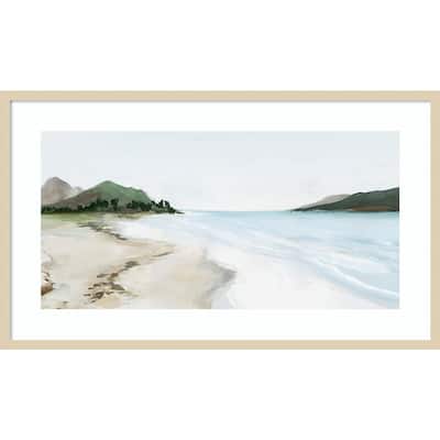 Kiss from a Wave (Beach) by Isabelle Z Wood Framed Wall Art Print - Svelte Natural