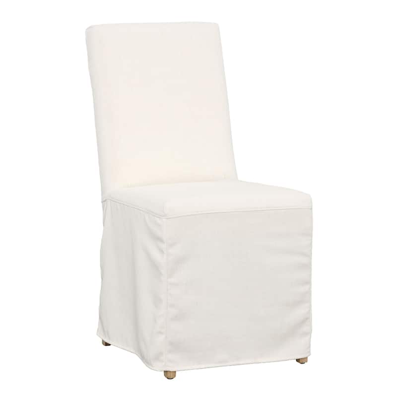 Landon Cotton Blend Upholstered Dining Chair, Off-White