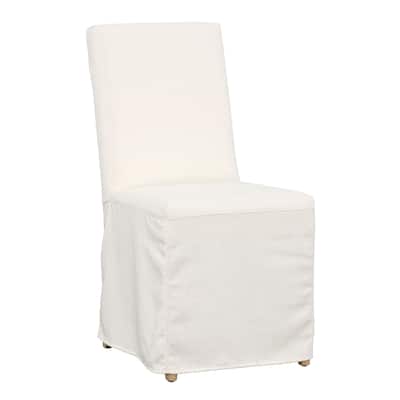 Landon Cotton Blend Upholstered Dining Chair, Off-White