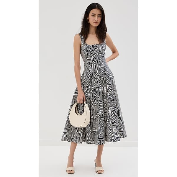 STAUD Women's Wells Dress, Navy Mosaic - Bed Bath & Beyond - 41805439