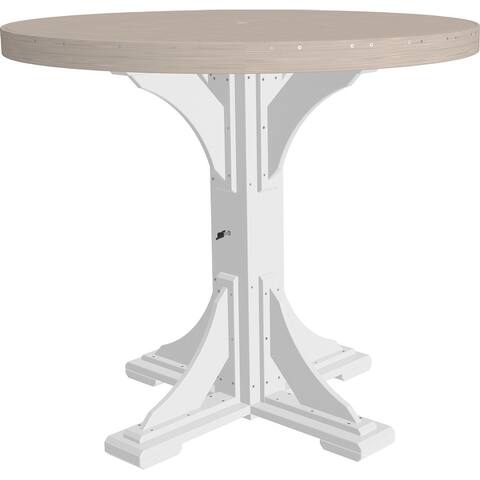 Poly Lumber Round Dining Table Set with Island Chairs