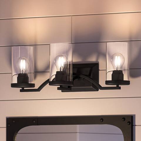 Luxury Contemporary Bath Light, 8"H x 24"W, with Modern Style, Midnight Black, BWP4363 by Urban Ambiance - 24