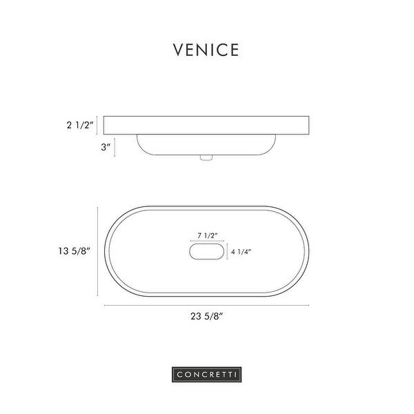 Concretti Designs Handmade Venice Concrete Vessel Sink/Washbasin Semi
