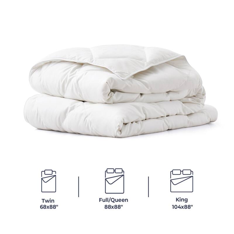 Lightweight & Medium Weight White Goose Down Duvet Comforter