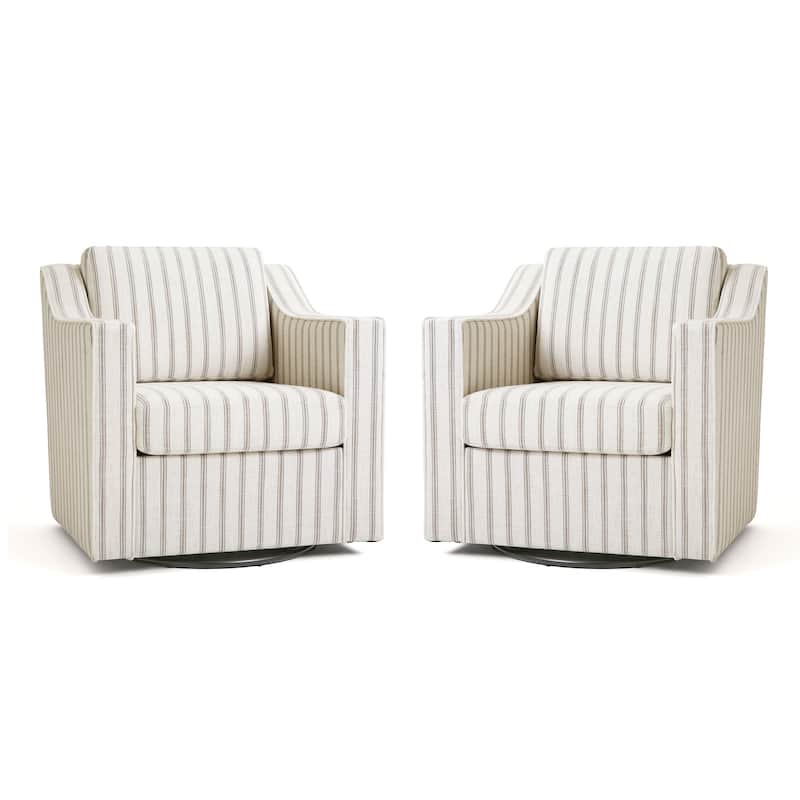 Modern Swivel Upholstered Armchair Accent chair Set of 2