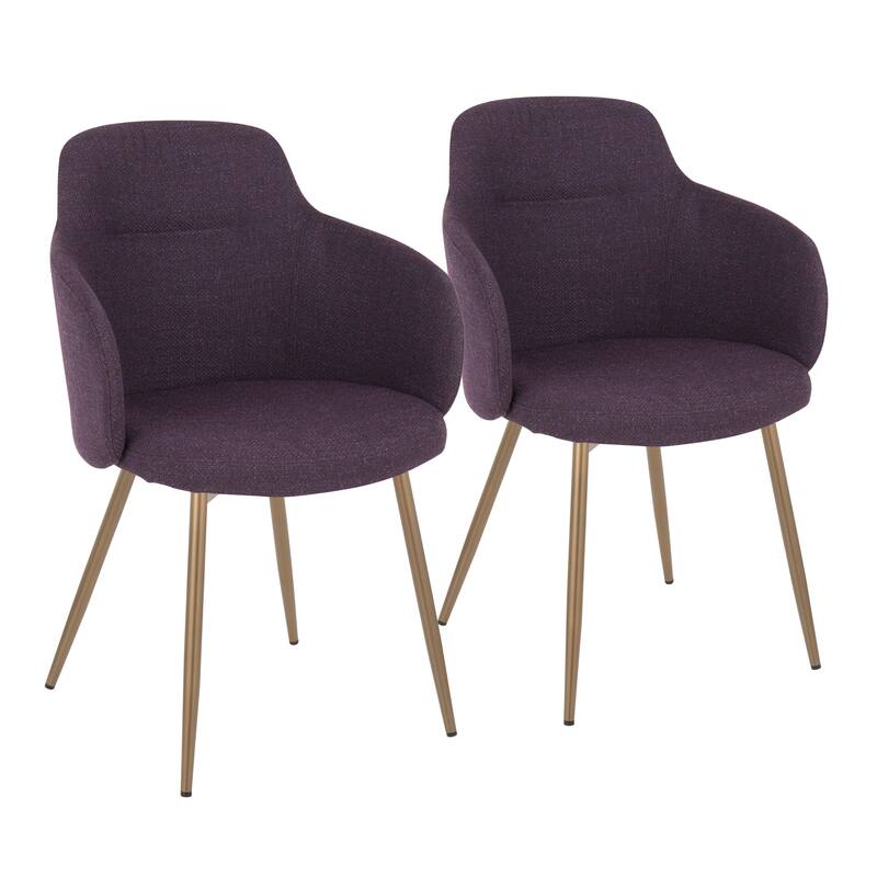Carson Carrington Iglabo Dining/Accent Chair with Half-Lap Metal Legs (Set of 2)