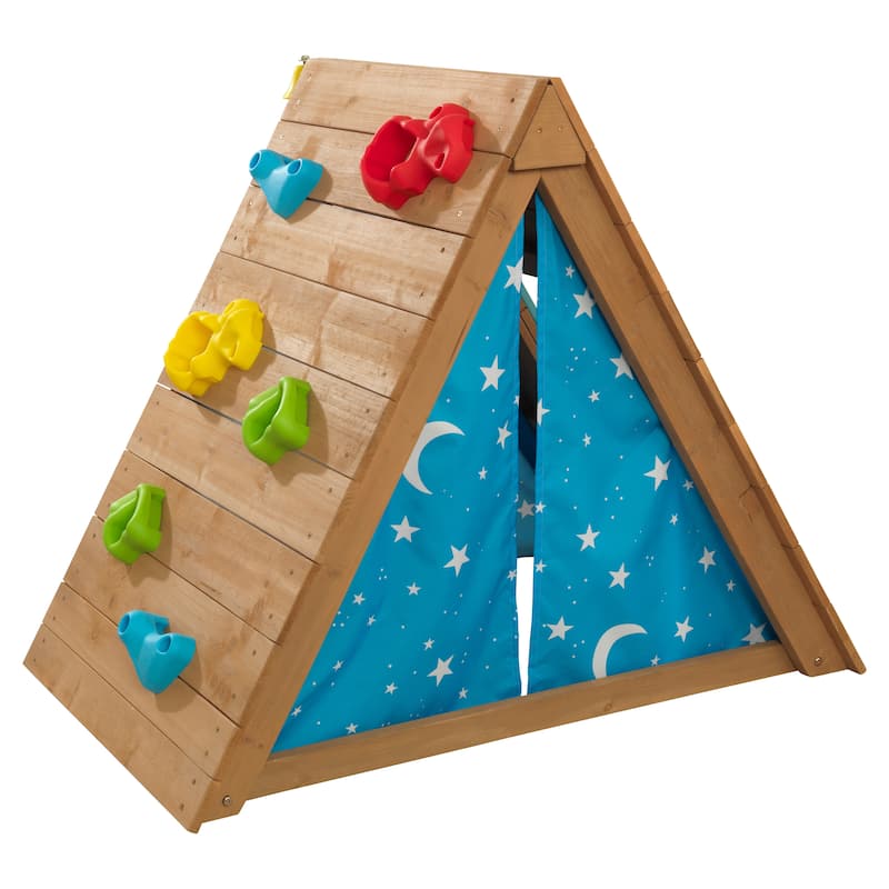 A-Frame Wooden Hideaway & Climber Toddler Climbing Toy