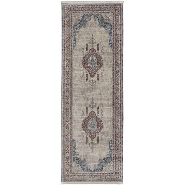 6' Runner Gray And Ivory Floral Stain Resistant Indoor Outdoor Runner Rug 6' Runner Gray And Ivory Floral Stain Resistant Indoor Outdoor Runner Rug