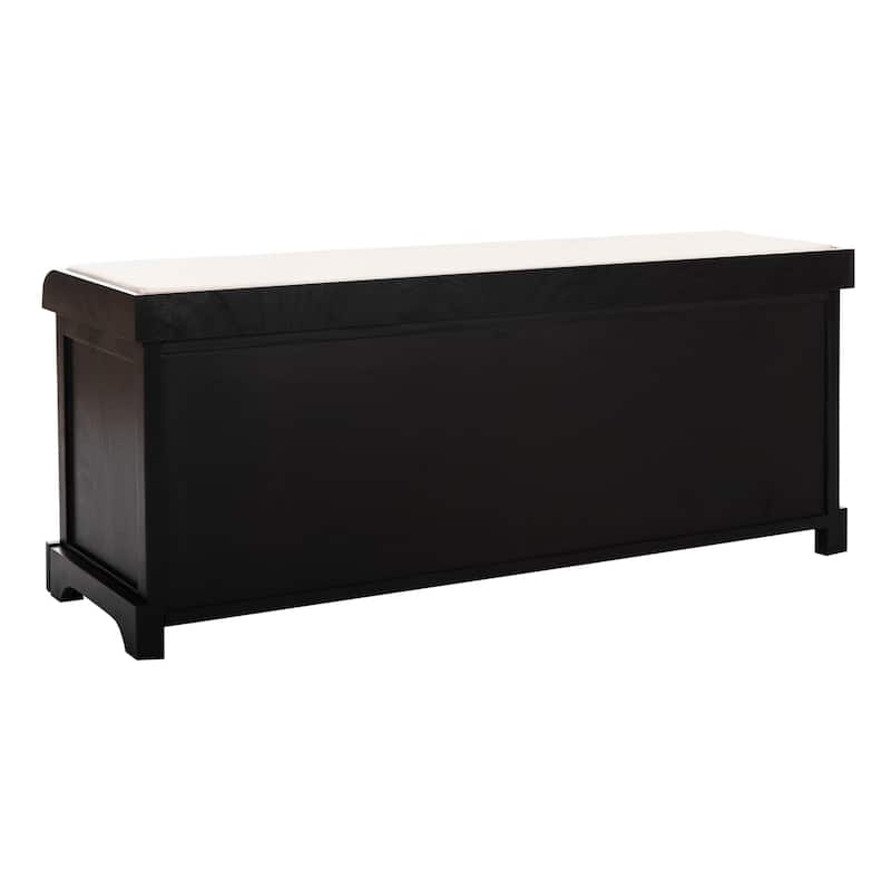 SAFAVIEH Eola Grey/ White Storage Bench - 47" x 16.1" x 19.9" - 47Wx16Dx20H