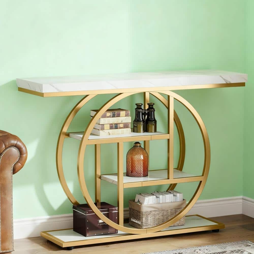 41.3" Console Table Sofa Table Entryway Console Table Narrow Wood Accent Tables