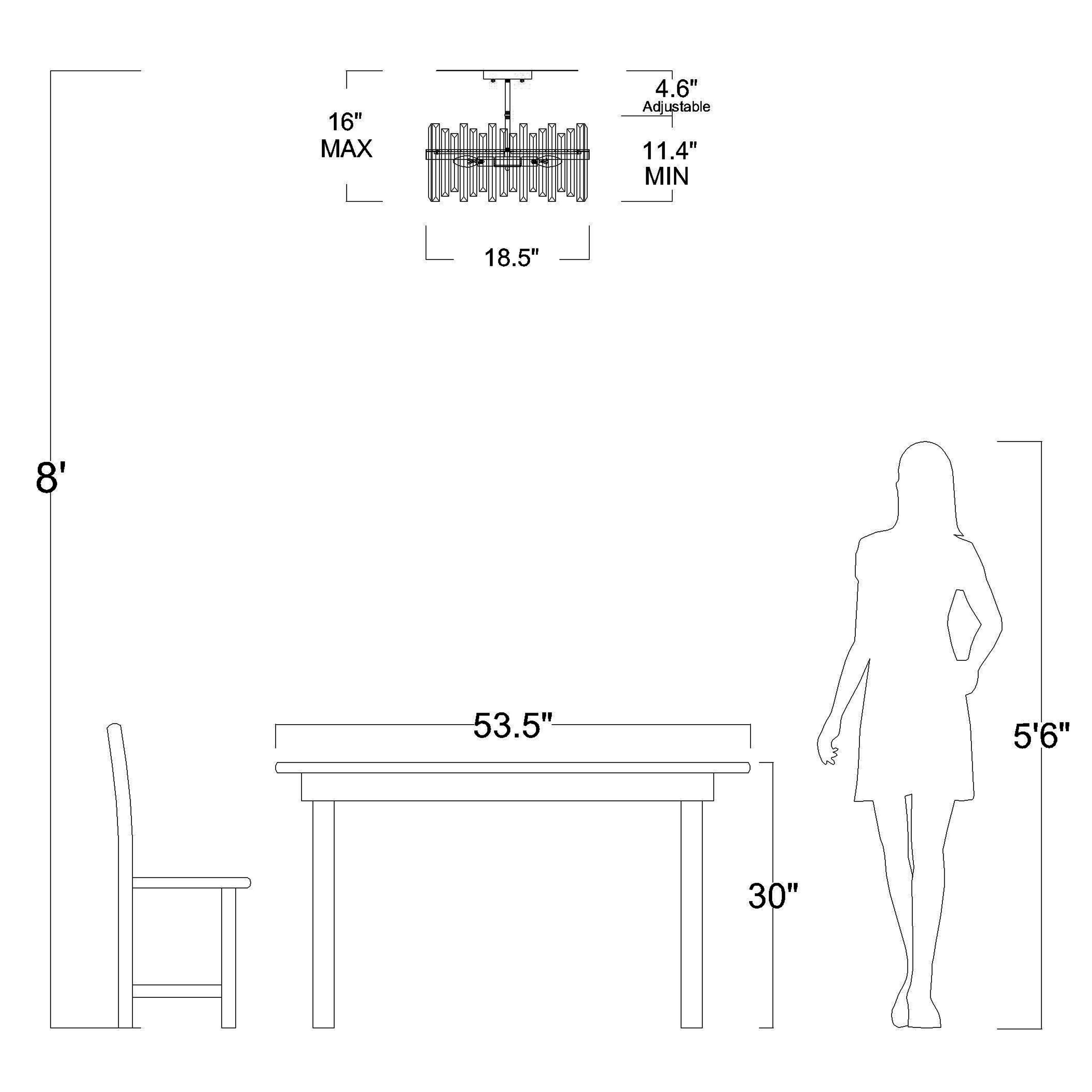 Casandra Glossy Brass 5-Light Drum Crystal Glass Flush Mount - 18.5 inches in diameter x 16 inches H