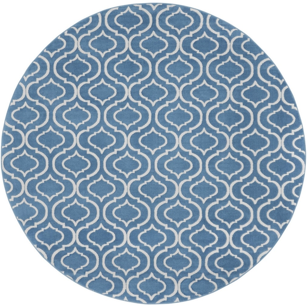 Redab Power Loomed Geometric Area Rug By HomeRoots - 8' Round