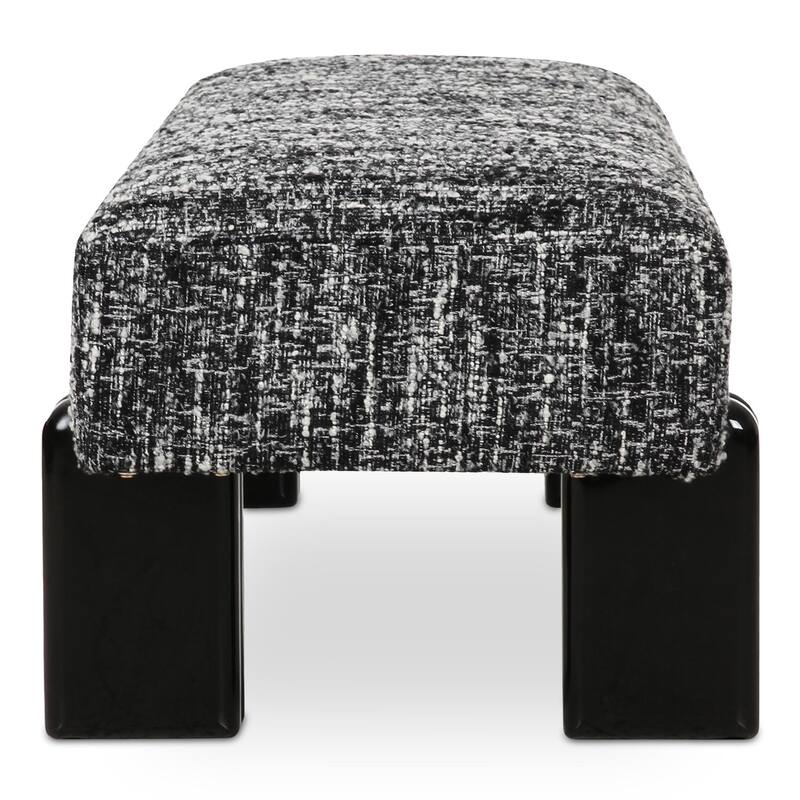 NADAAL STUDIOS Jessamine, Bench With Textured Boucle Upholstery - 55.9"W x20.5"D x16.5"H