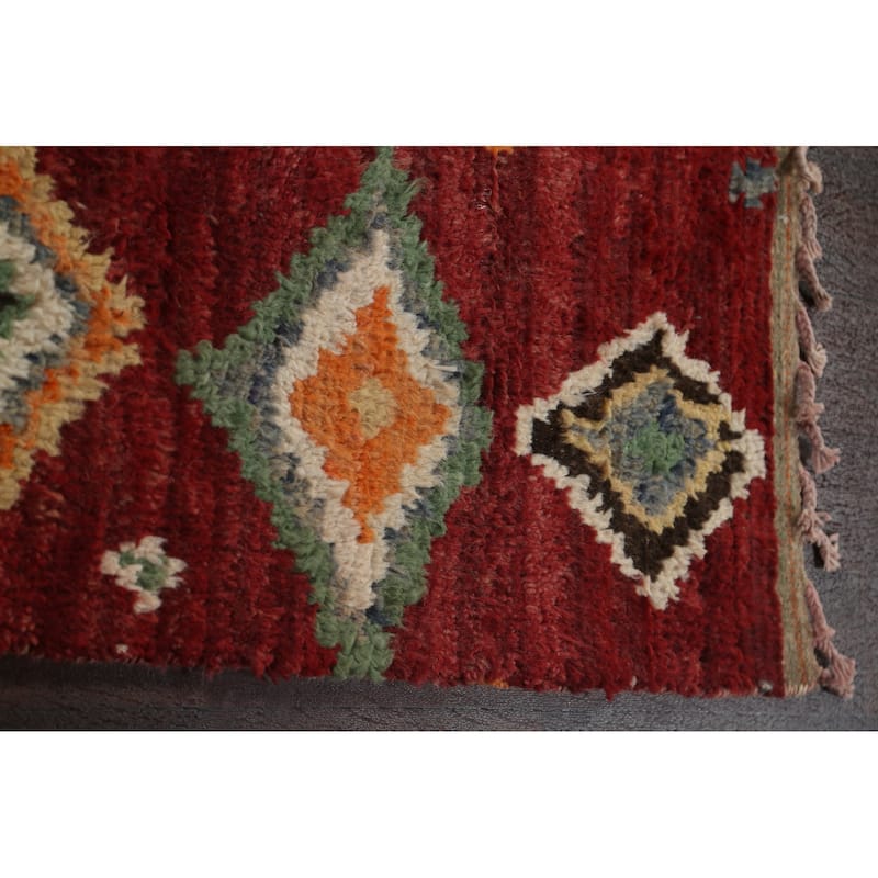 Geometric Tribal Moroccan Oriental Area Rug Hand-knotted Wool Carpet - 7'8" x 10'8"