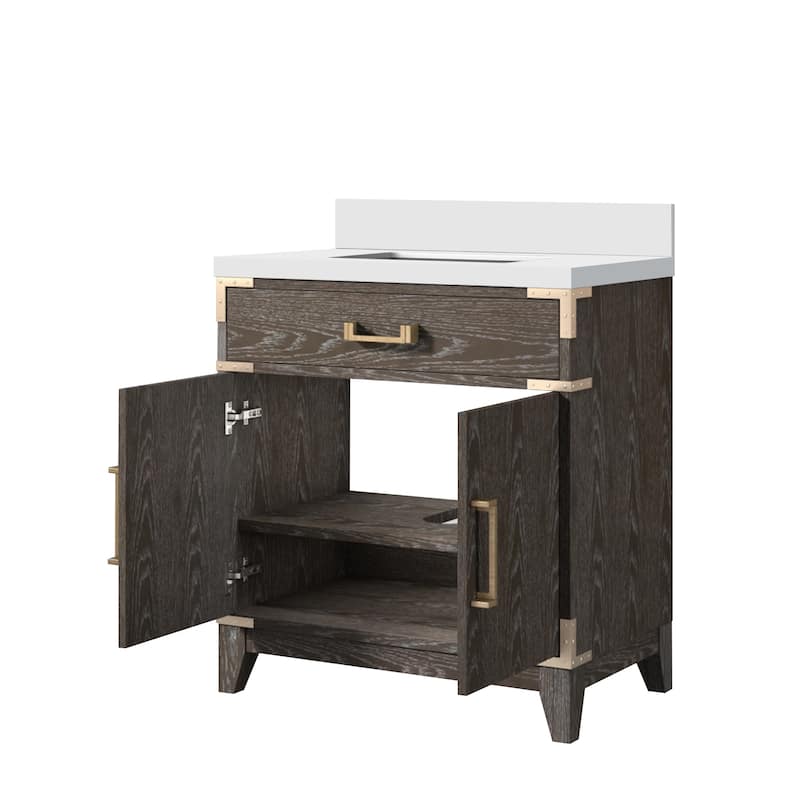 Laurel Bath Vanity with Quartz Top and Sink