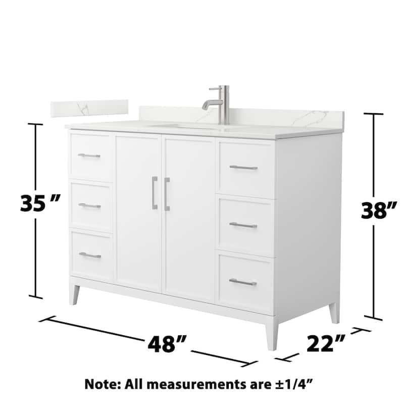 Wyndham Collection WCH717148S-QTZ-UNSMXX Elan 48" Free Standing Single