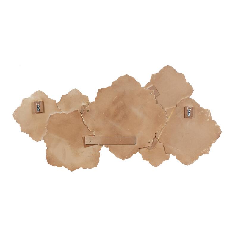 White Wood Intricately Carved Floral Home Wall Decor