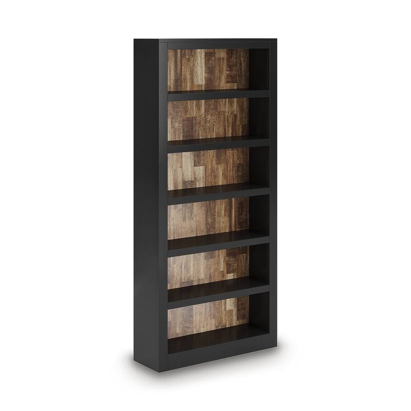 Signature Design by Ashley Wildenauer Brow/Black 75" Bookcase - 34"W x 11"D x 75"H