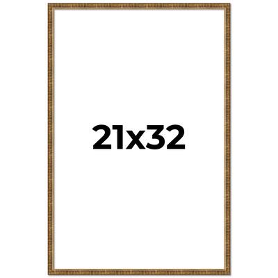 21x32 Frame Gold Kingsley Distressed Solid Wood Picture Frame Width