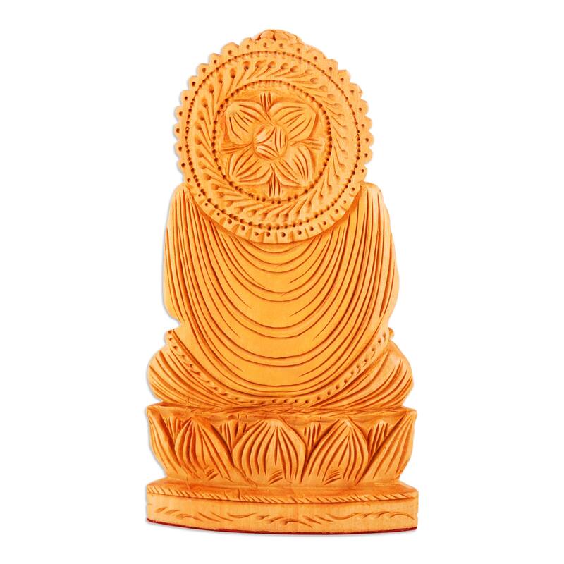 Novica Handmade Enlightened Sanctity Wood Sculpture