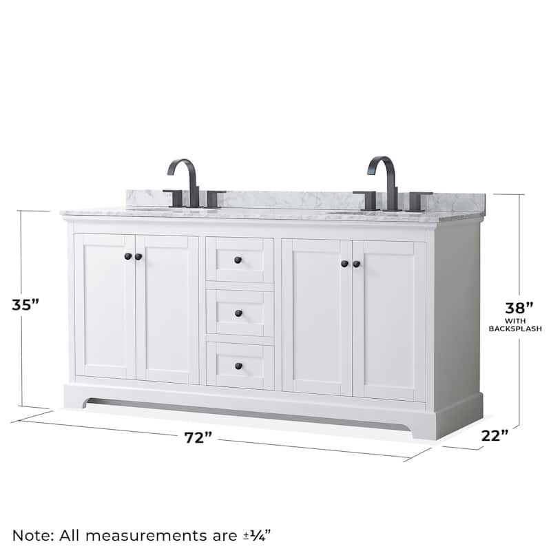 Wyndham Collection Avery 72" Free Standing Double Basin Vanity Set