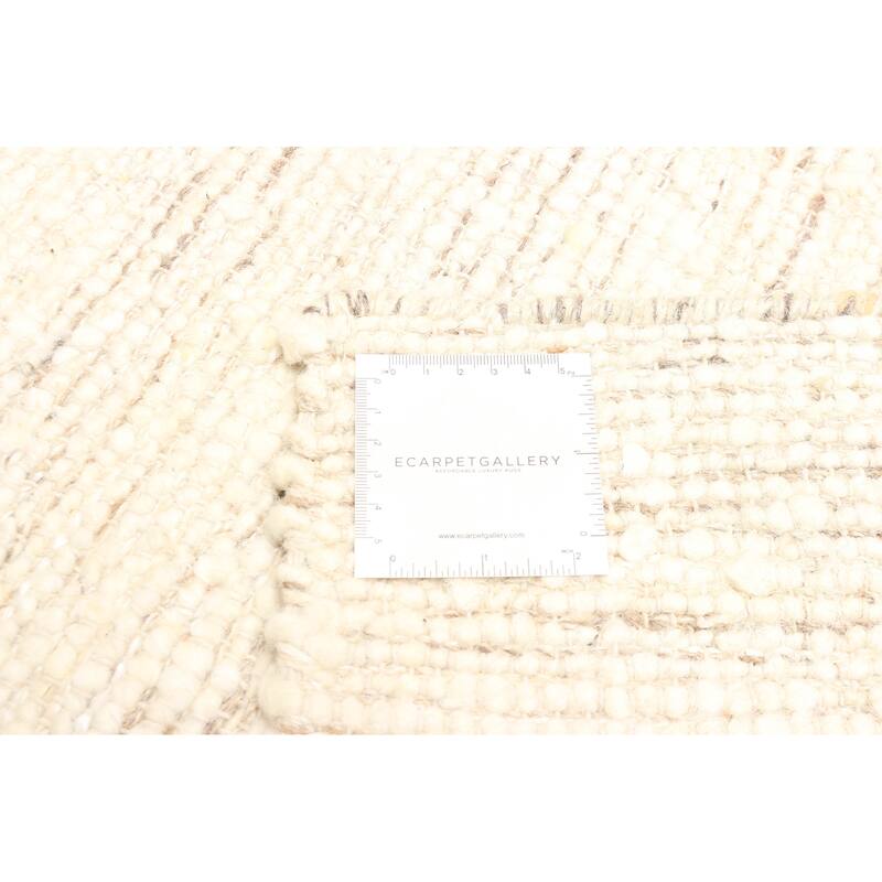 ECARPETGALLERY Braid weave Sienna Cream Wool Rug - 4'11 x 8'1