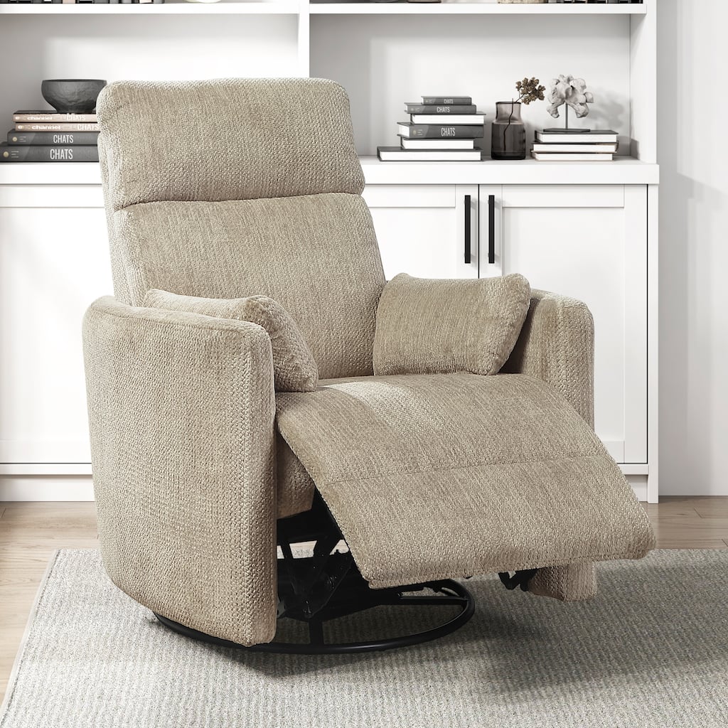 Abbeville 33" Microfiber Manual Swivel Glider Reclining Chair