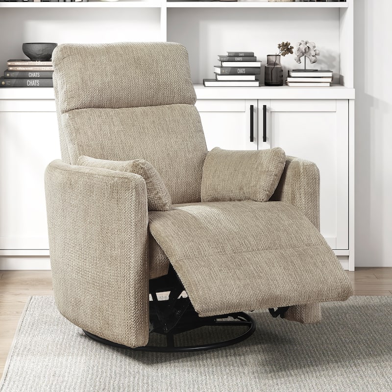 Abbeville 33" Microfiber Manual Swivel Glider Reclining Chair