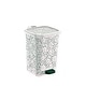 preview thumbnail 2 of 5, 6 qt Lace Step Trash Can White