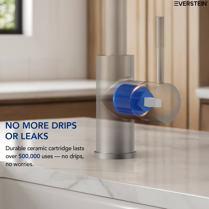 Single-Handle Pull-Down Sprayer Kitchen Faucet with 360° Spout Swivel