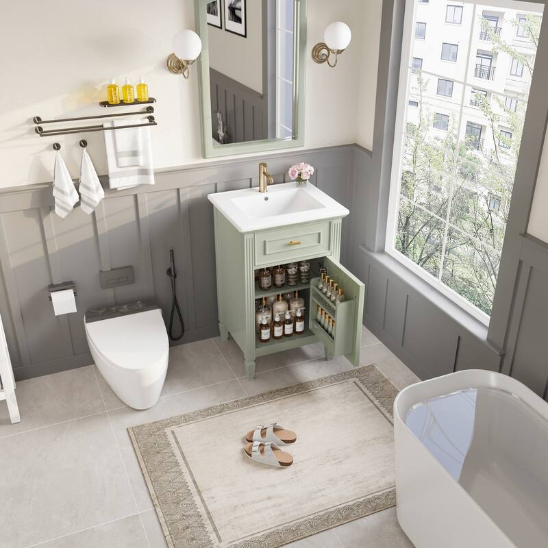 Modern Bathroom Vanity with Functional Storage and Stylish Design
