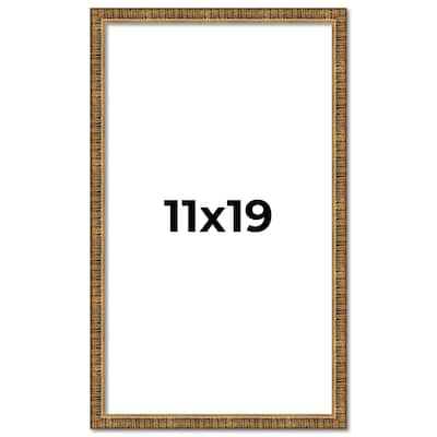 11x19 Frame Gold Kingsley Distressed Solid Wood Picture Frame Width