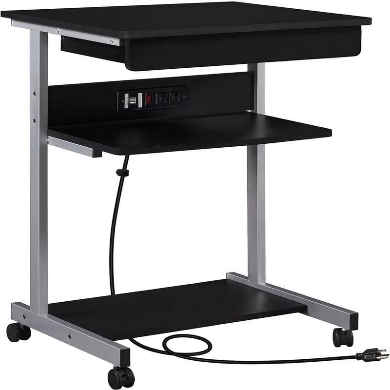 22 in Laptop Computer Table - 20"D x 22"W x 31.5"H - Black