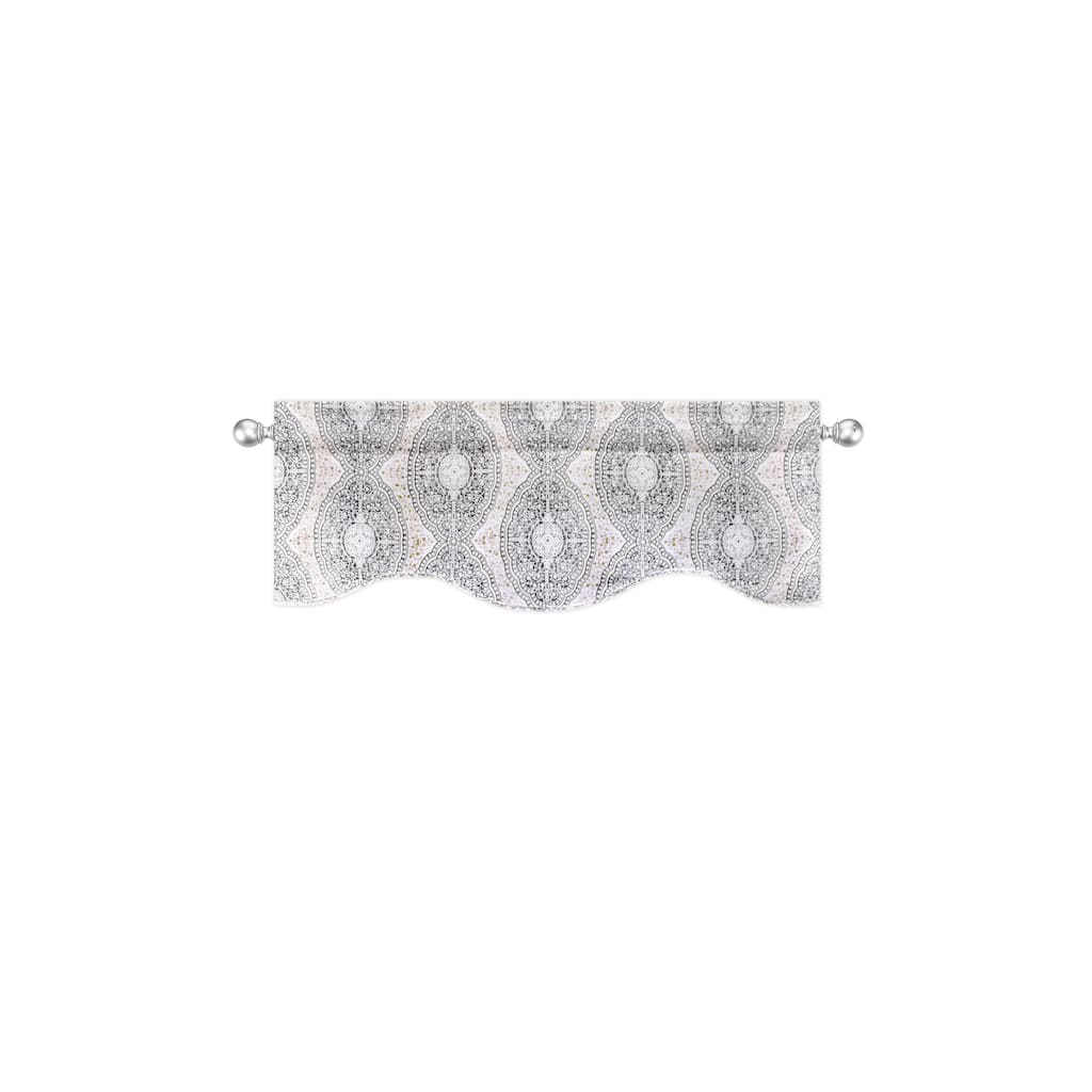 DriftAway Adrianne Scalloped Edge with Selfcord Window Curtain Swag Valance - 52 x 16