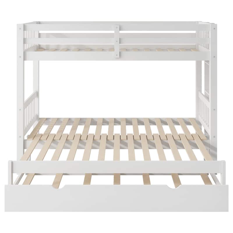 Twin over Pull-out Bunk Bed with Trundle, Espresso