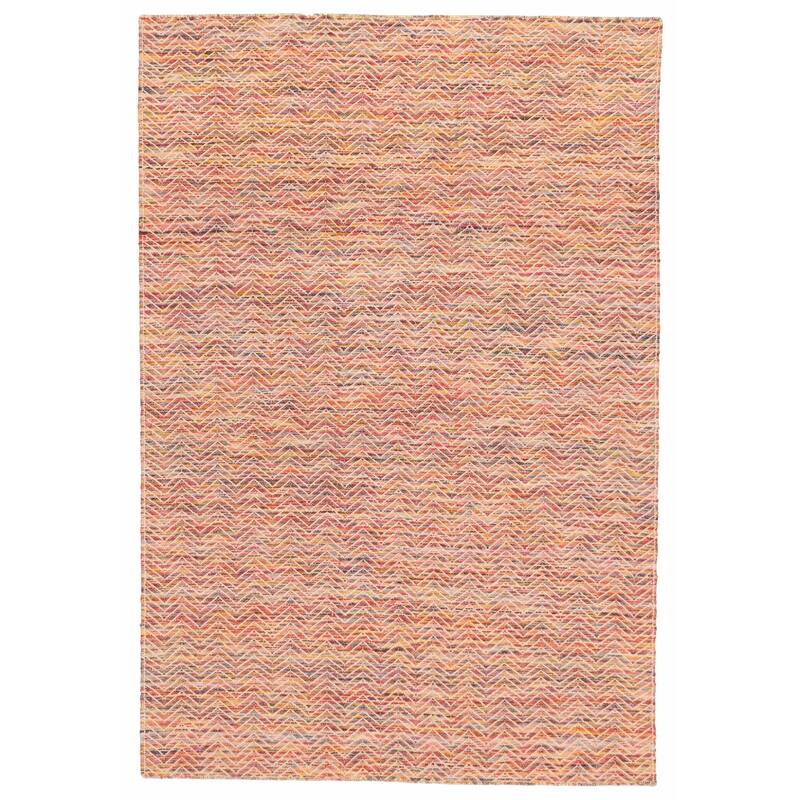ECARPETGALLERY Braid weave Sienna Red Wool Rug - 5'1 x 7'6
