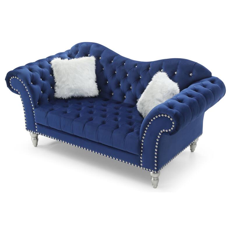 Wilshire Velvet Tufted Loveseat