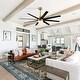 preview thumbnail 35 of 44, 65 Inch Black/White/Gold LED Ceiling Fan with Light Remote(8-Blade)