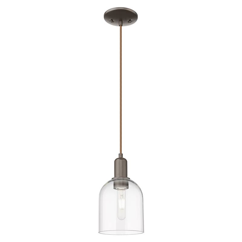Innovations Lighting Endless Possibilities Arcadia - Bella - 1 Light 6" Cord Hung Mini Pendant - Clear/Oil Rubbed Bronze