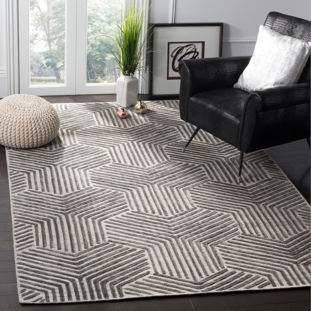 SAFAVIEH Handmade Mirage Stelijana Modern Abstract Viscose Rug
