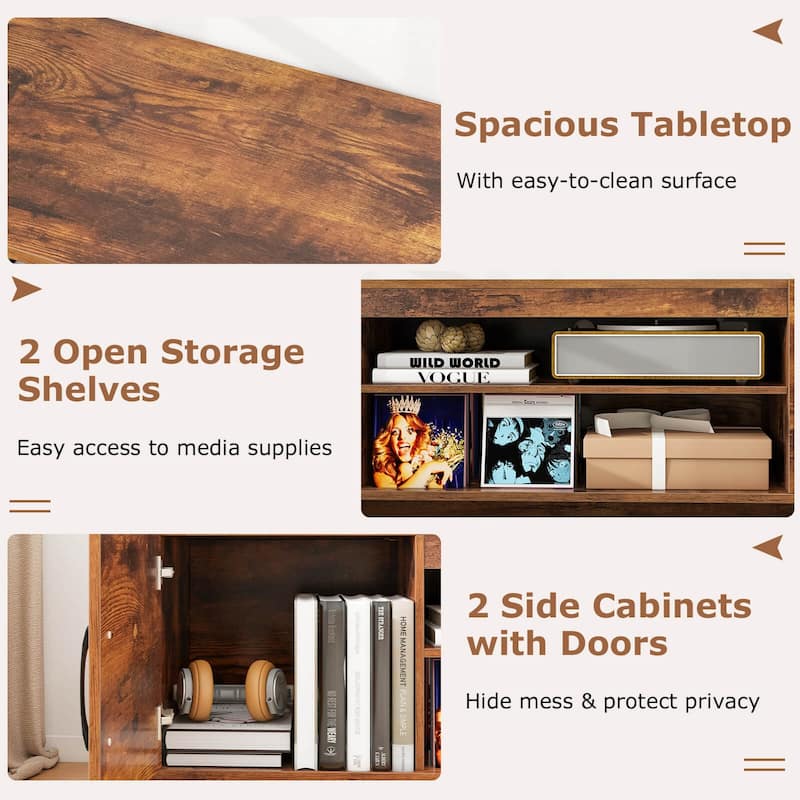 Costway TV Stand for 70" TVs Modern Entertain Center with Power Outlet - See Details