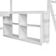 preview thumbnail 7 of 16, Full Size Loft Bed with U-shaped Desk, Drawers and Storage Shelves, White