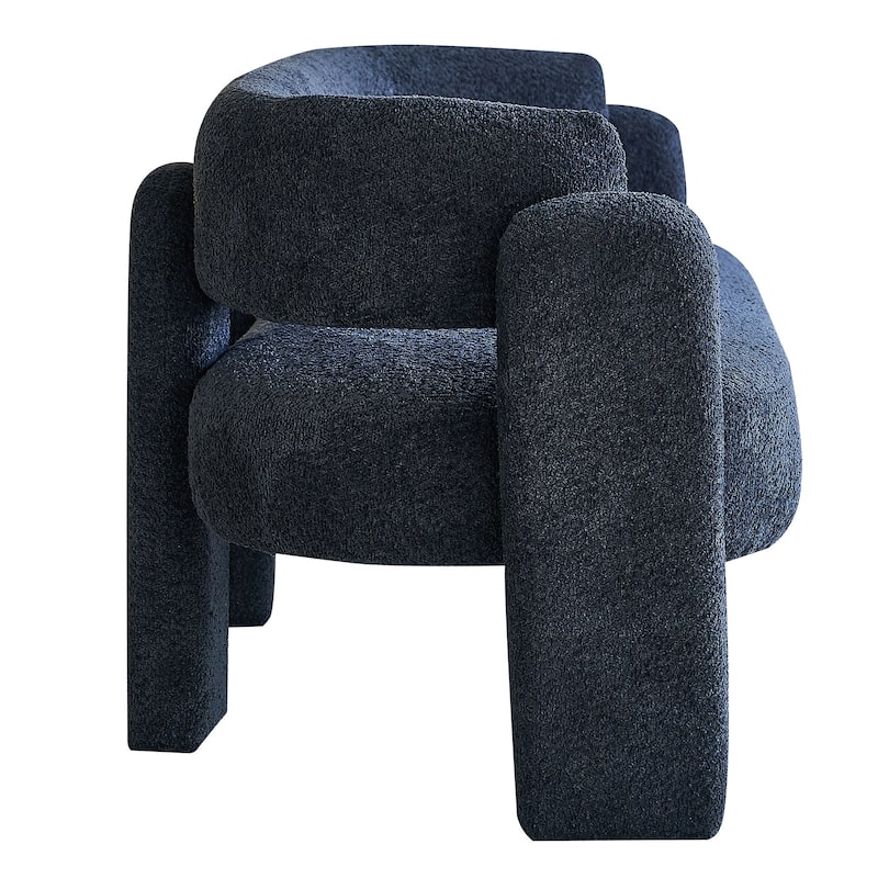 Stylish Boucle Sofa with High-Density Foam & Easy Assembly - 700 lbs Capacity