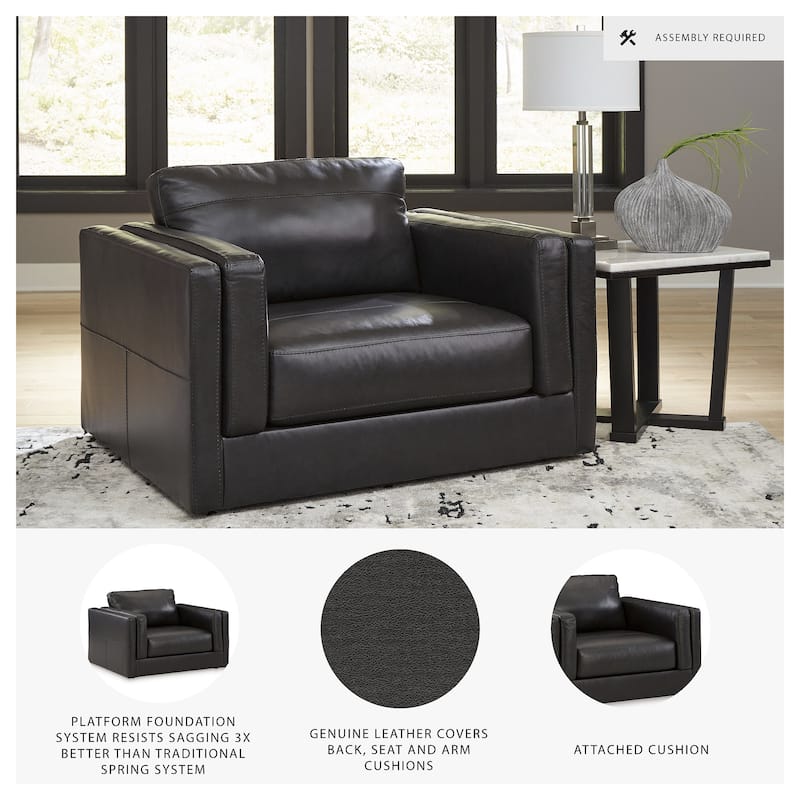 Signature Design by Ashley Amiata Onyx Oversized Chair - 50"W x 41"D x 35"H